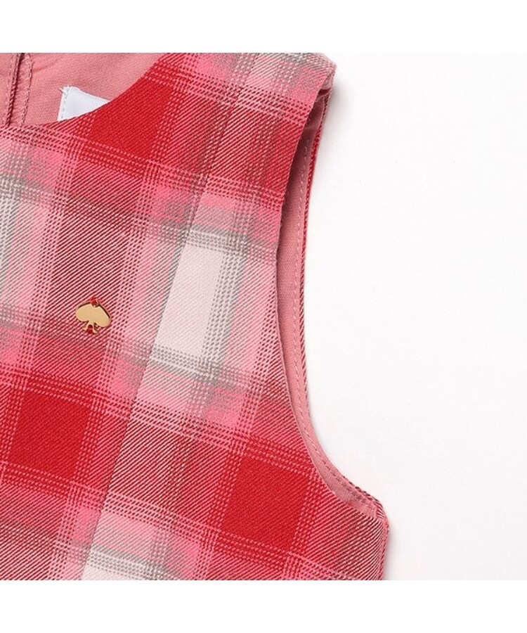 ケイト・スペード ニューヨーク キッズ(kate spade NEW YORK)のカットソー&チェックジャンパースカートセット4