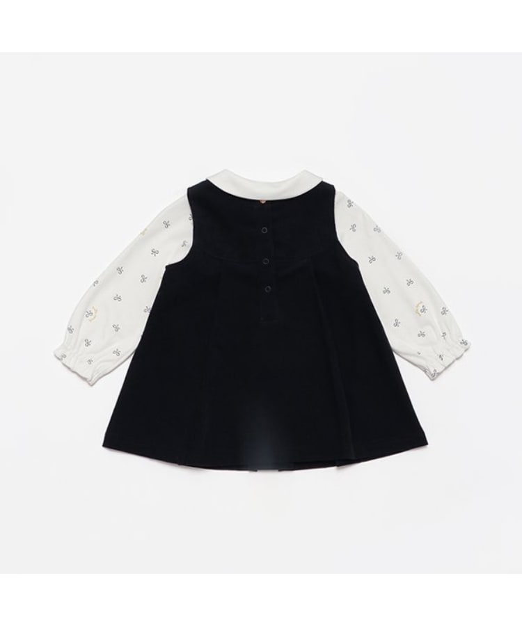 ケイト・スペード ニューヨーク キッズ(kate spade NEW YORK)のボウカットソー&ジャンパースカートセット1