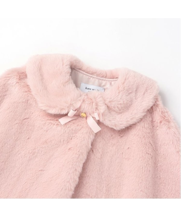ケイト・スペード ニューヨーク キッズ(kate spade NEW YORK)のフェイクファーケープ2