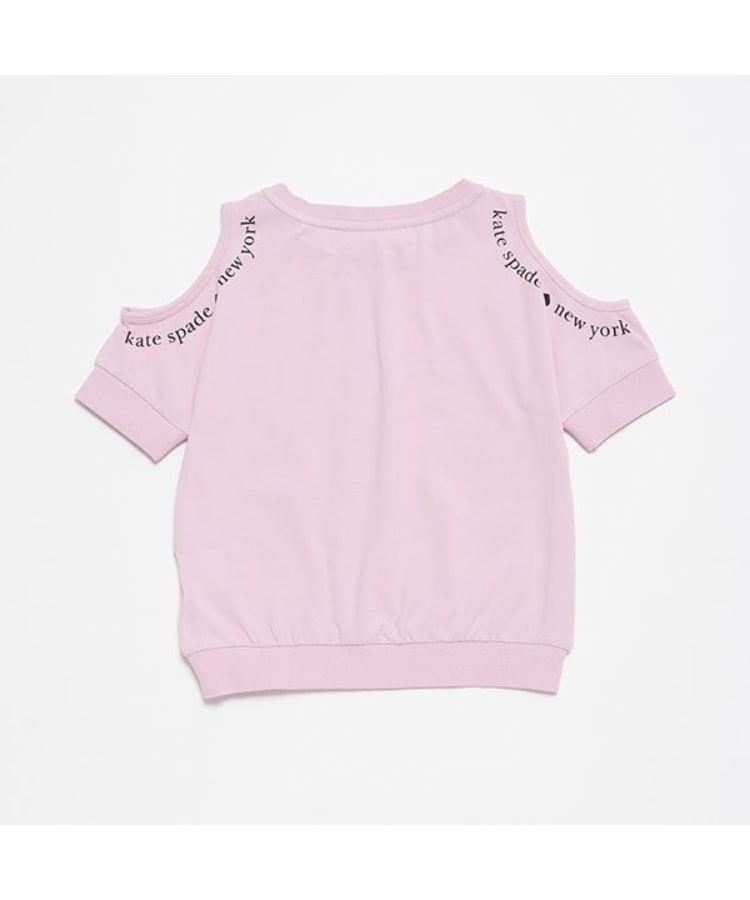 ケイト・スペード ニューヨーク キッズ(kate spade NEW YORK)のトドラー オフショルダーロゴトップス1
