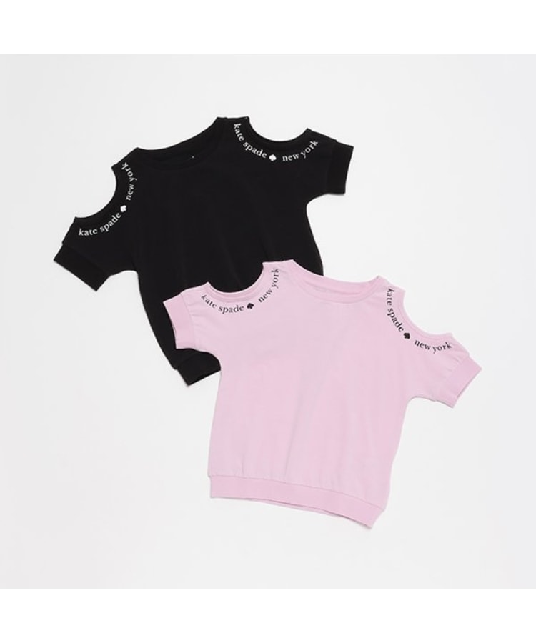 ケイト・スペード ニューヨーク キッズ(kate spade NEW YORK)のトドラー オフショルダーロゴトップス7