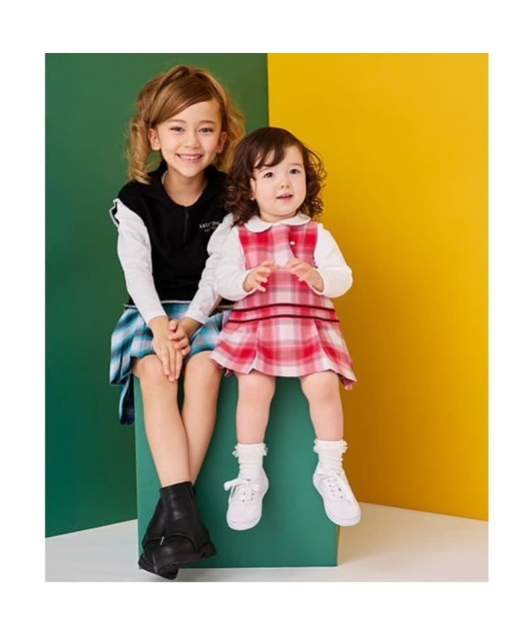 ケイト・スペード ニューヨーク キッズ(kate spade NEW YORK)のトドラー チェックラップキュロットスカート17