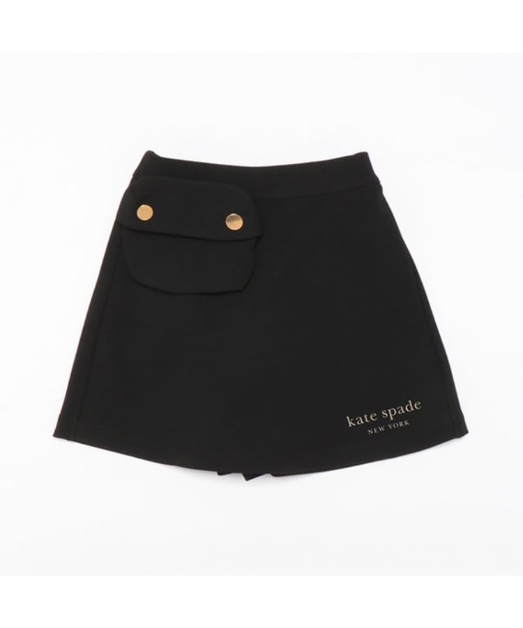 ケイト・スペード ニューヨーク キッズ(kate spade NEW YORK)のトドラー バッグつきキュロットスカート ブラック(219)