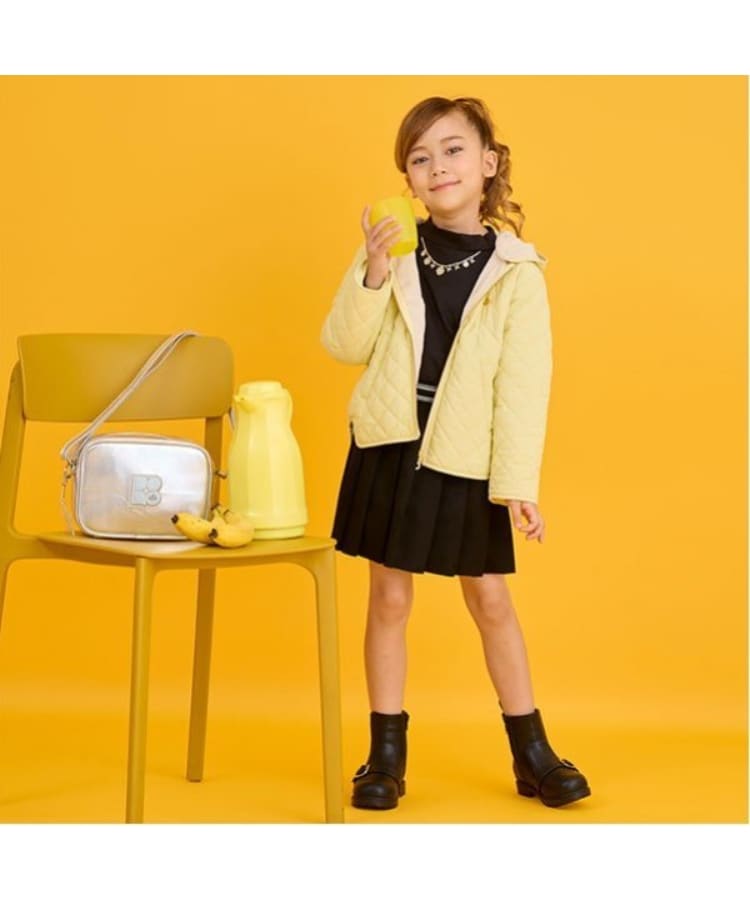 ケイト・スペード ニューヨーク キッズ(kate spade NEW YORK)のトドラー ロゴベルトスエードプリーツスカート ブラック(219)