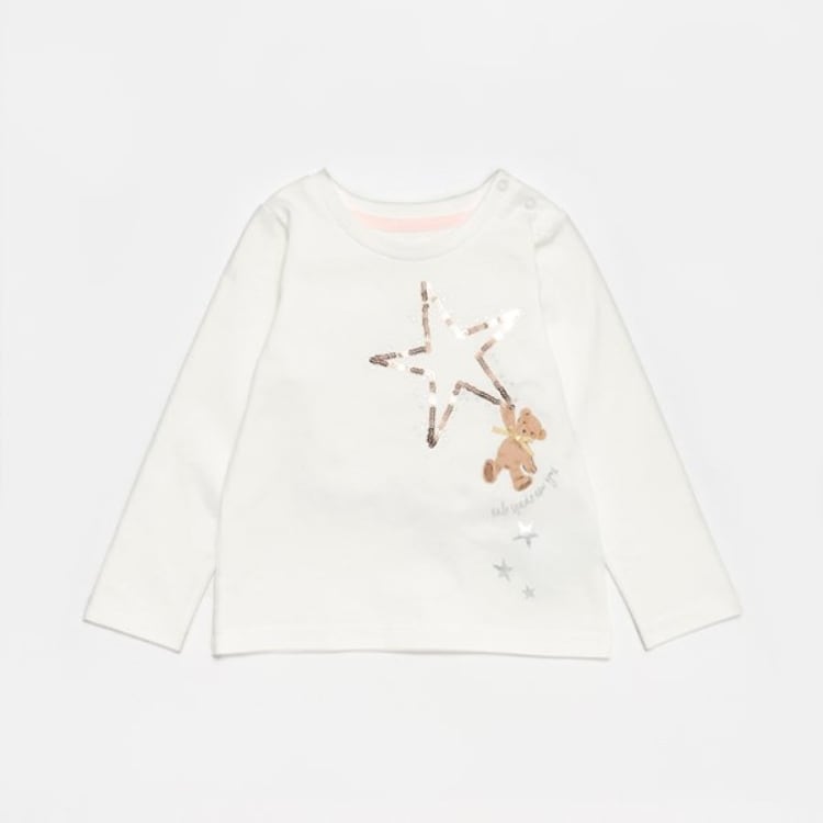 ケイト・スペード ニューヨーク キッズ(kate spade NEW YORK)のトドラー スターベア長袖Tシャツ Ｔシャツ
