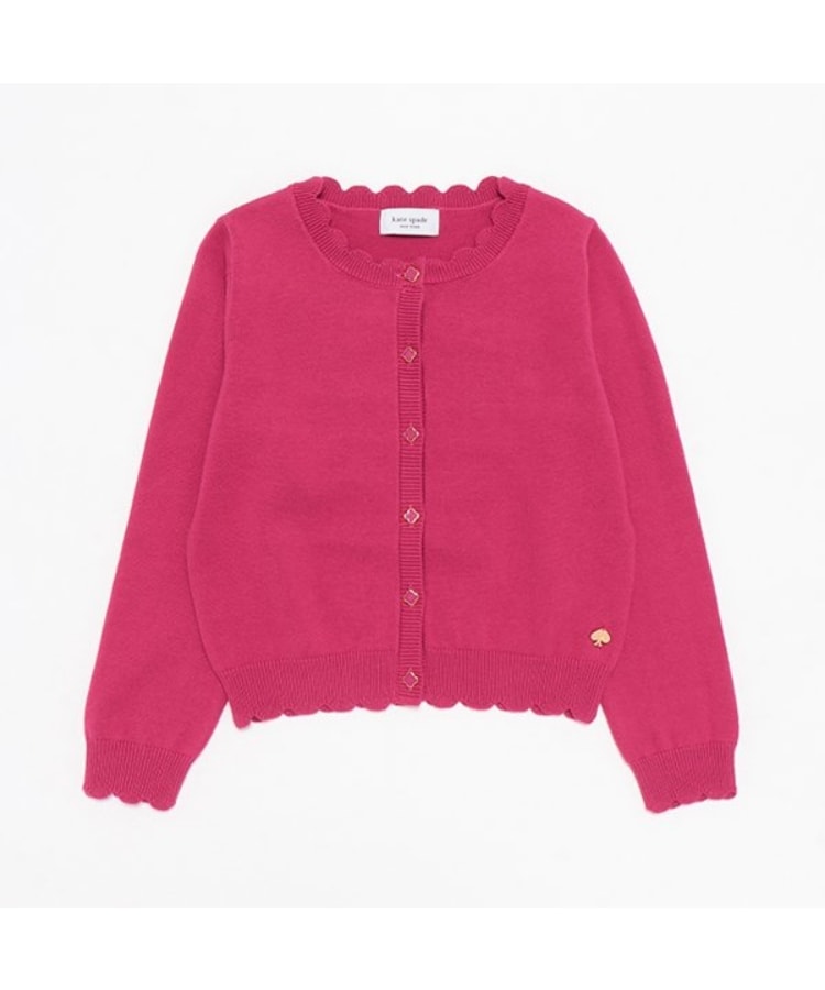 ケイト・スペード ニューヨーク キッズ(kate spade NEW YORK)のトドラー スカラップカーディガン ピンク(171)