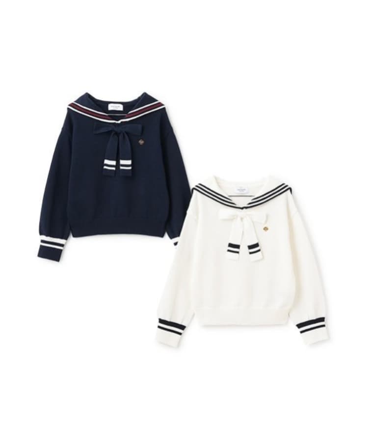 ケイト・スペード ニューヨーク キッズ(kate spade NEW YORK)のトドラー セーラーカラーニット7