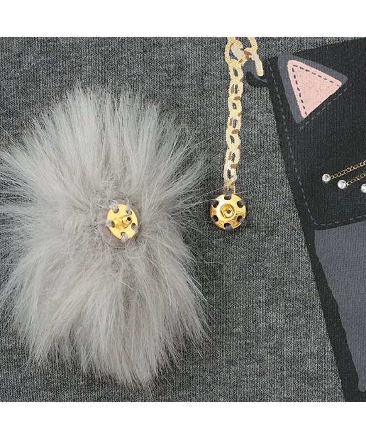 ケイト・スペード ニューヨーク キッズ(kate spade NEW YORK)のトロンプルイユミニキャットバッグフーディー8