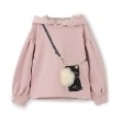 ケイト・スペード ニューヨーク キッズ(kate spade NEW YORK)のトロンプルイユミニキャットバッグフーディー ピンク(071)