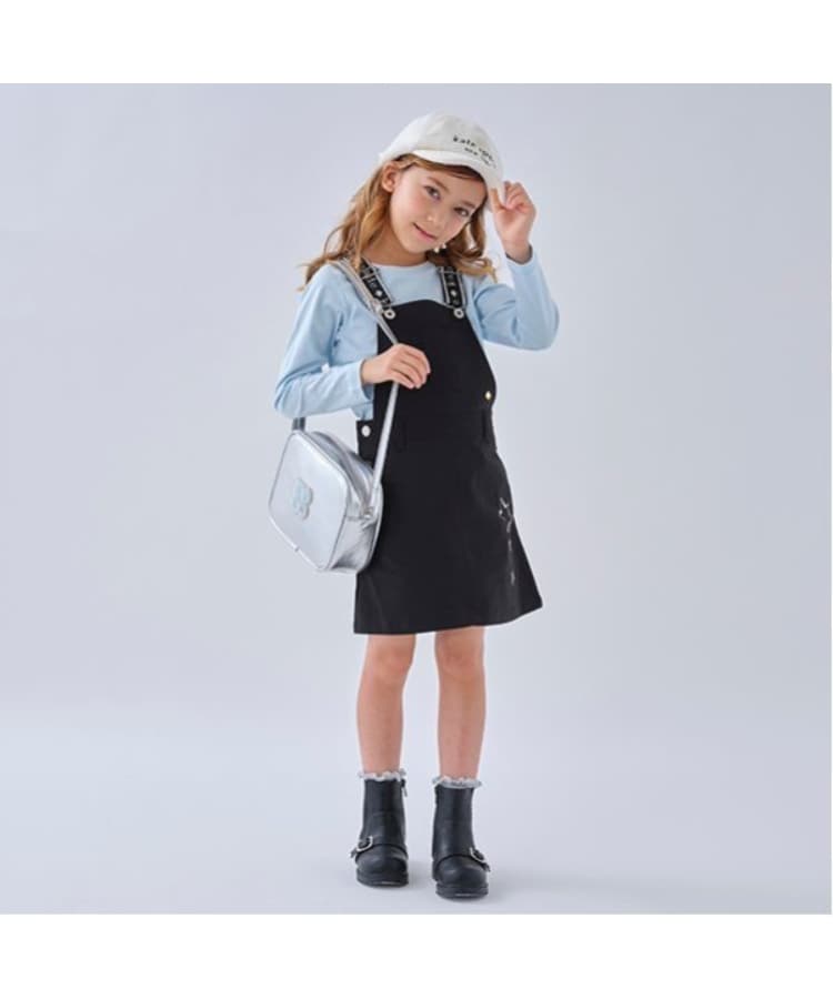 ケイト・スペード ニューヨーク キッズ(kate spade NEW YORK)のトドラー スターロゴベルトジャンパースカート ブラック(219)