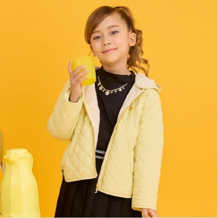 ケイト・スペード ニューヨーク キッズ(kate spade NEW YORK)のトドラー キルトフードジャケット ブルゾン/ジャンバー