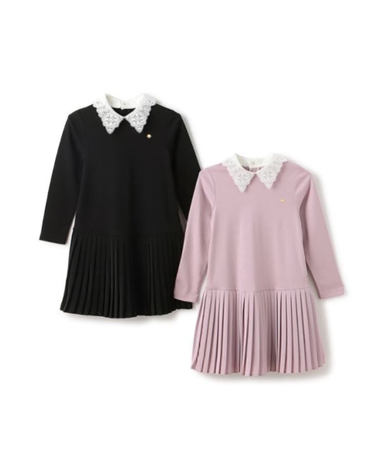 ケイト・スペード ニューヨーク キッズ(kate spade NEW YORK)のトドラー レースカラープリーツワンピース11