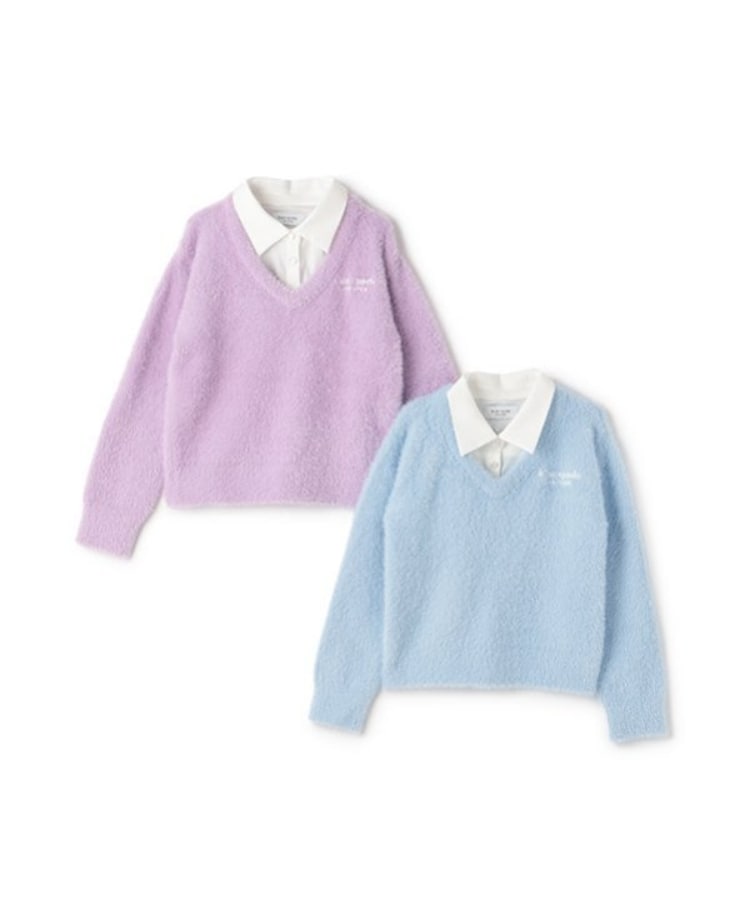 ケイト・スペード ニューヨーク キッズ(kate spade NEW YORK)のトドラー レイヤード風シャギーニットセーター8
