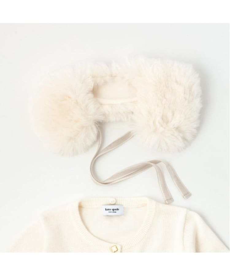 ケイト・スペード ニューヨーク キッズ(kate spade NEW YORK)のトドラー フェイクファーティペットカーディガン5