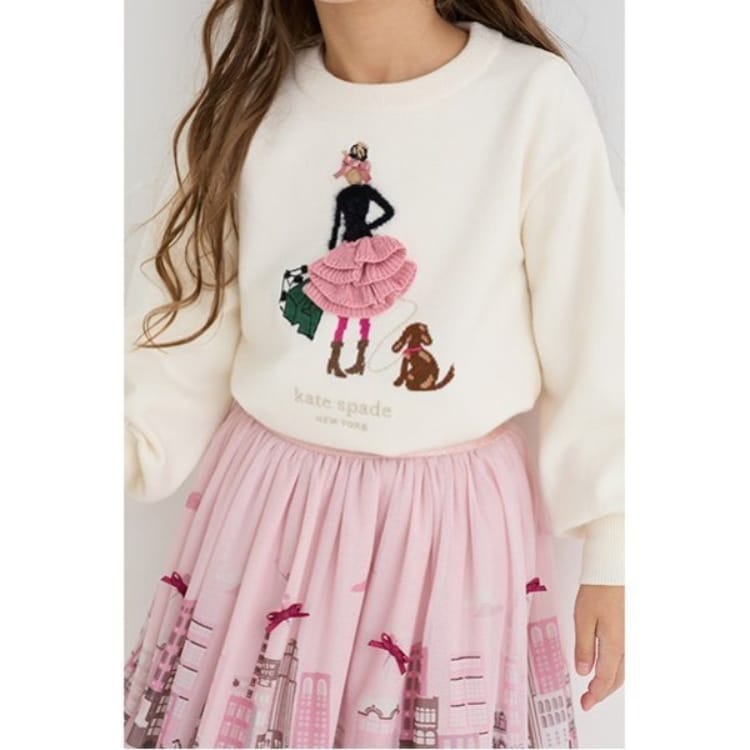ケイト・スペード ニューヨーク キッズ(kate spade NEW YORK)のトドラー ショッピングガールセーター ニット/セーター