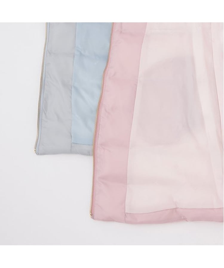 ケイト・スペード ニューヨーク キッズ(kate spade NEW YORK)のトドラー フェイクファー切り替えダウンコート10