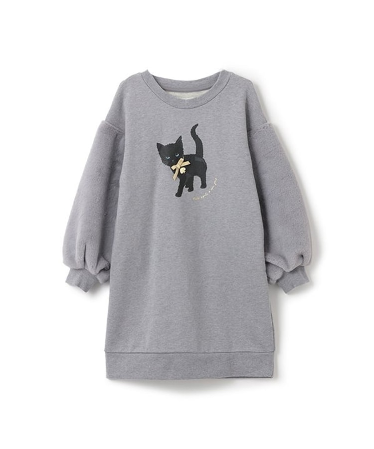 ケイト・スペード ニューヨーク キッズ(kate spade NEW YORK)のキャットワンピース グレー(012)