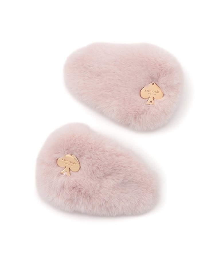 ケイト・スペード ニューヨーク キッズ(kate spade NEW YORK)のフェイクファーヘアクリップ ピンク(071)