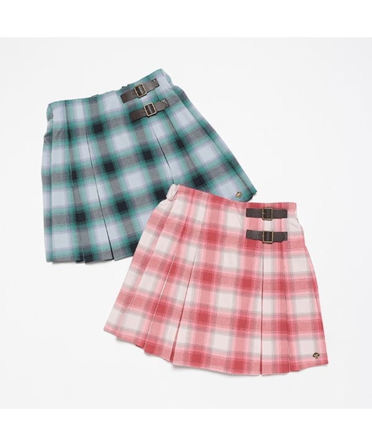 ケイト・スペード ニューヨーク キッズ(kate spade NEW YORK)のガールズ チェックラップキュロットスカート9