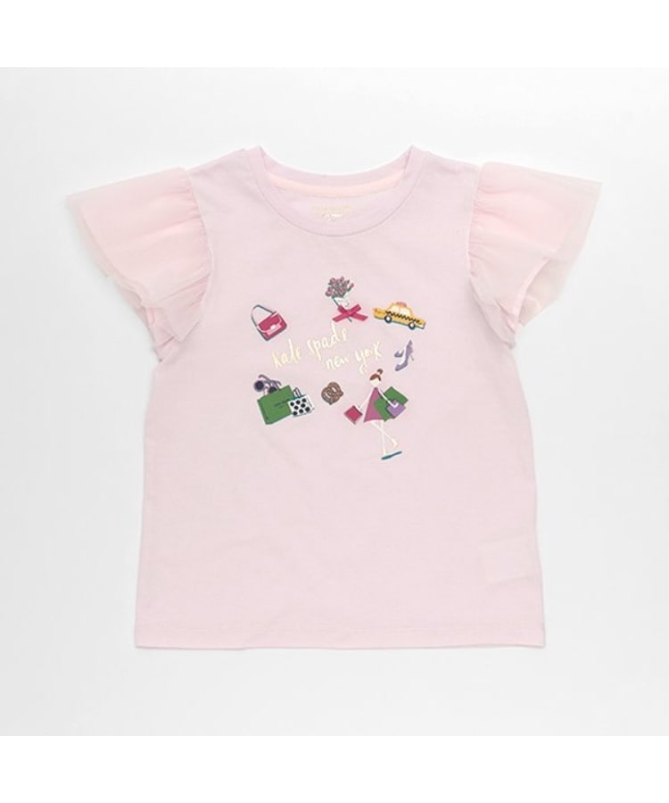 ケイト・スペード ニューヨーク キッズ(kate spade NEW YORK)のガールズ シティショッピングTシャツ ピンク(071)