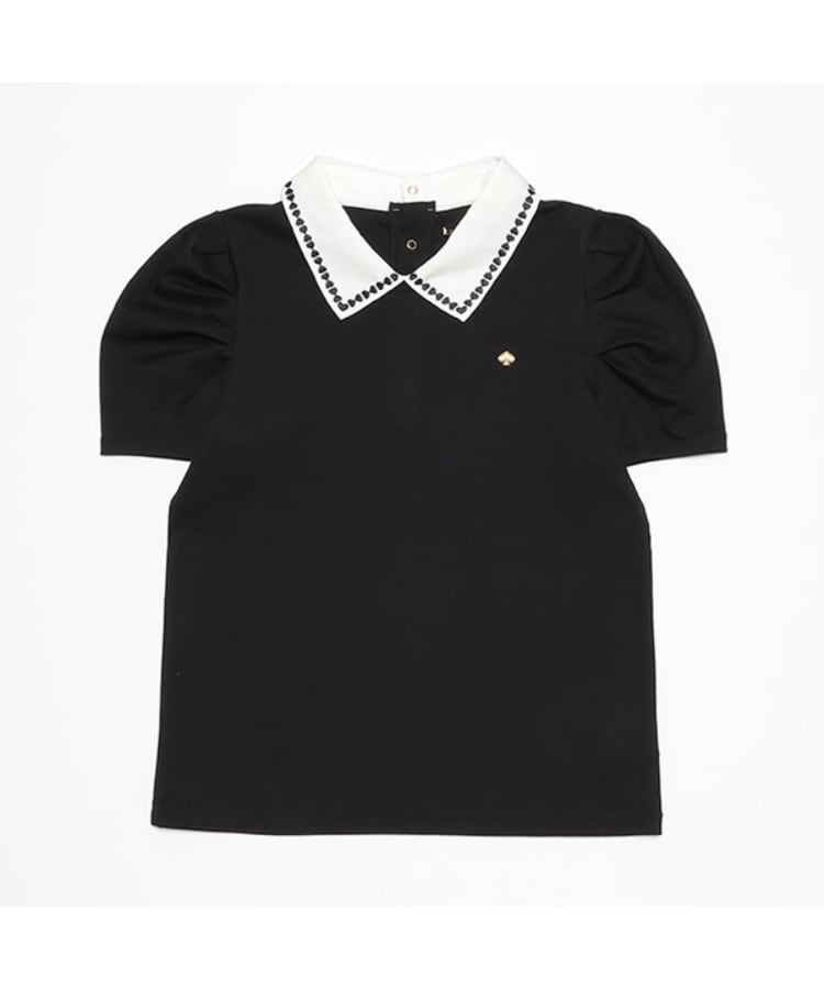 ケイト・スペード ニューヨーク キッズ(kate spade NEW YORK)のガールズ エンブロイダリーカラートップス ブラック(219)