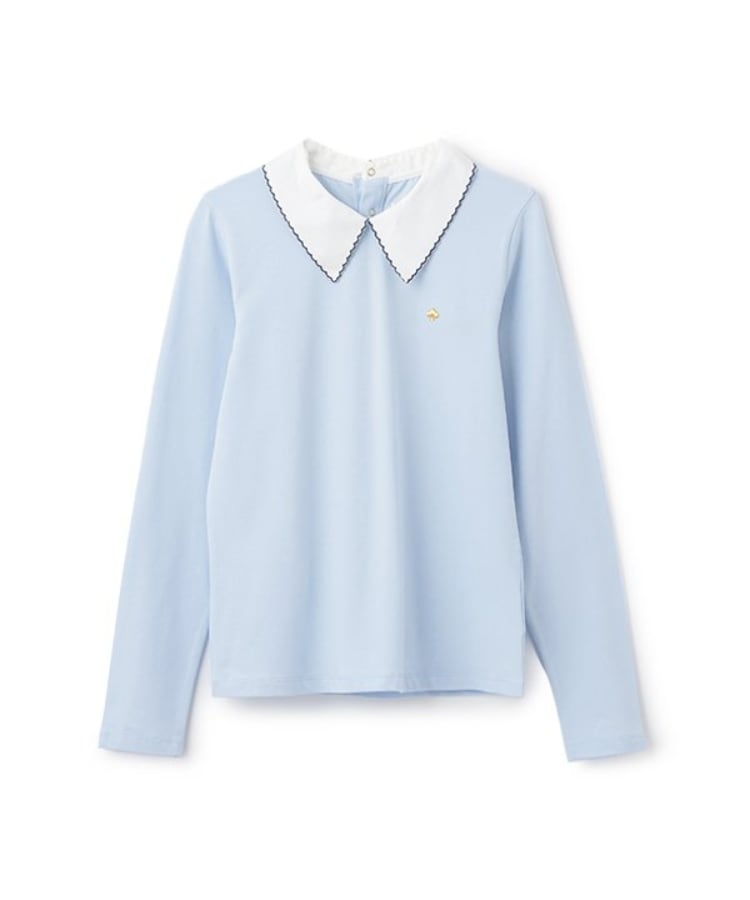 ケイト・スペード ニューヨーク キッズ(kate spade NEW YORK)のガールズ スカラップカラーカットソー サックスブルー(090)