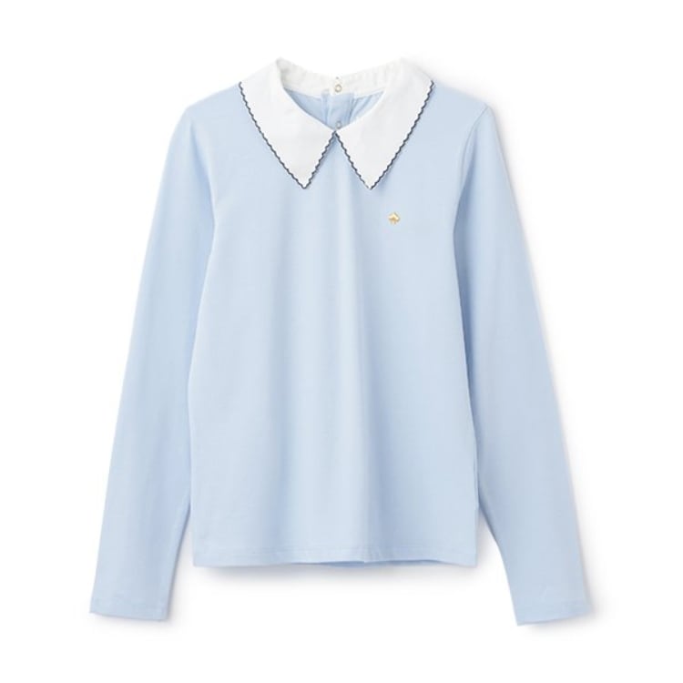 ケイト・スペード ニューヨーク キッズ(kate spade NEW YORK)のガールズ スカラップカラーカットソー Ｔシャツ