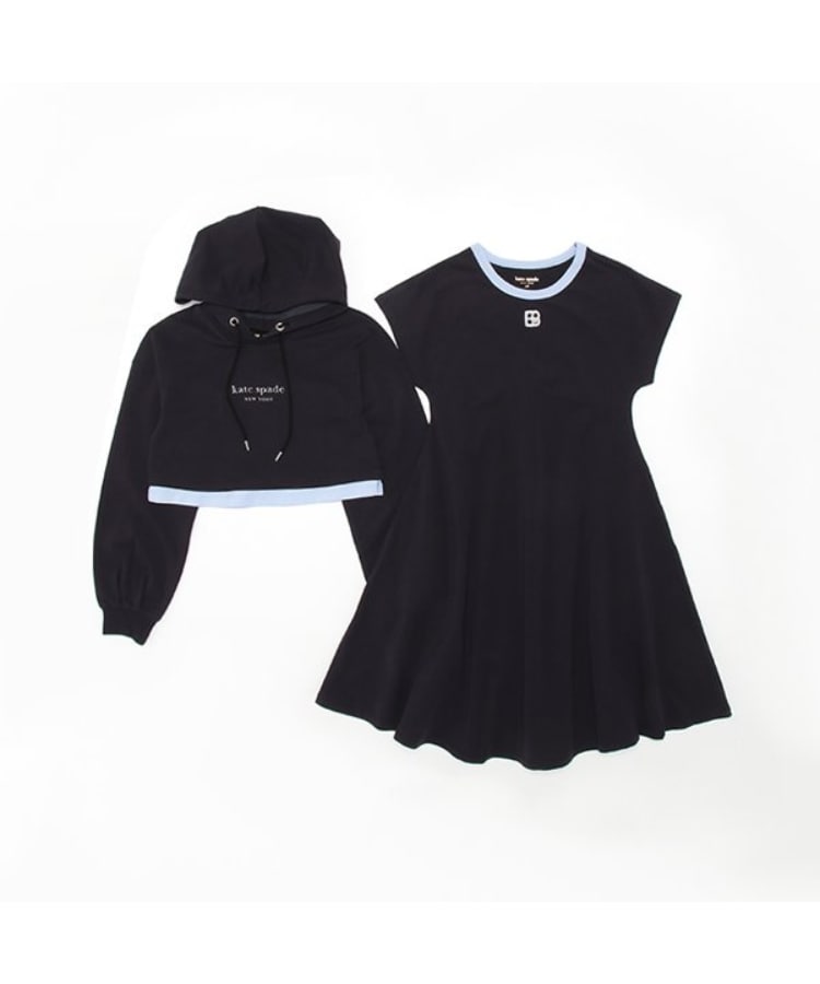 ケイト・スペード ニューヨーク キッズ(kate spade NEW YORK)のガールズ クロップドフーディー＆ワンピースセット2