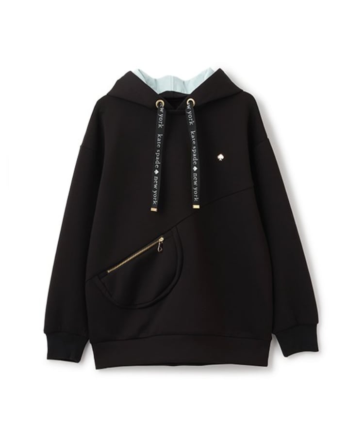 ケイト・スペード ニューヨーク キッズ(kate spade NEW YORK)のガールズ オーバーサイズフーディ ブラック(219)