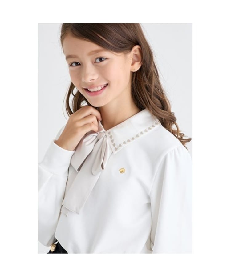 ケイト・スペード ニューヨーク キッズ(kate spade NEW YORK)のガールズ ボウエンブロイダリーカラートレーナー12