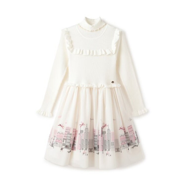 ケイト・スペード ニューヨーク キッズ(kate spade NEW YORK)のガールズ NYC ドッキングワンピース ミドルワンピース