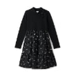 ケイト・スペード ニューヨーク キッズ(kate spade NEW YORK)のガールズ ボウルドボウドッキングワンピース ブラック(219)