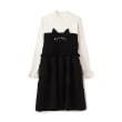 ケイト・スペード ニューヨーク キッズ(kate spade NEW YORK)のガールズ キャットニットドッキングワンピース ブラック(219)