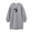 ケイト・スペード ニューヨーク キッズ(kate spade NEW YORK)のキャットワンピース グレー(012)