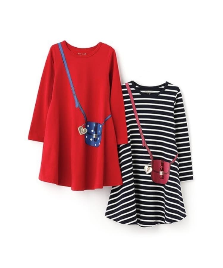 ケイト・スペード ニューヨーク キッズ(kate spade NEW YORK)のトドラー トロンプルイユフレアワンピース10