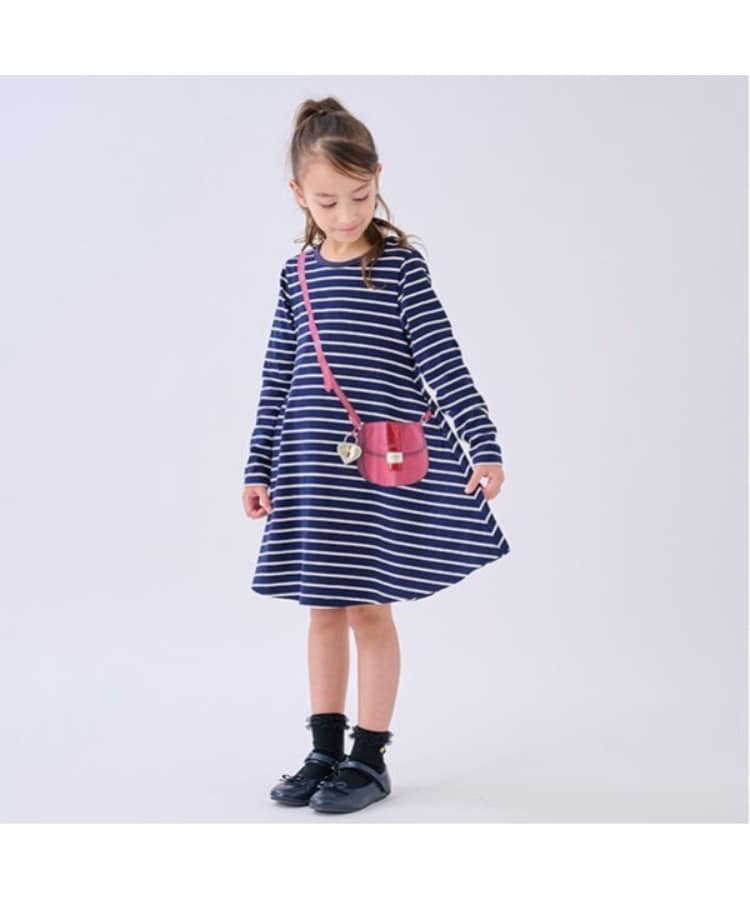 ケイト・スペード ニューヨーク キッズ(kate spade NEW YORK)のトドラー トロンプルイユフレアワンピース ネイビー(094)