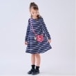 ケイト・スペード ニューヨーク キッズ(kate spade NEW YORK)のトドラー トロンプルイユフレアワンピース ネイビー(094)
