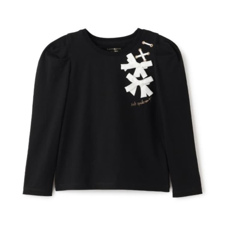 ケイト・スペード ニューヨーク キッズ(kate spade NEW YORK)のトドラー ボウ長袖Tシャツ Ｔシャツ