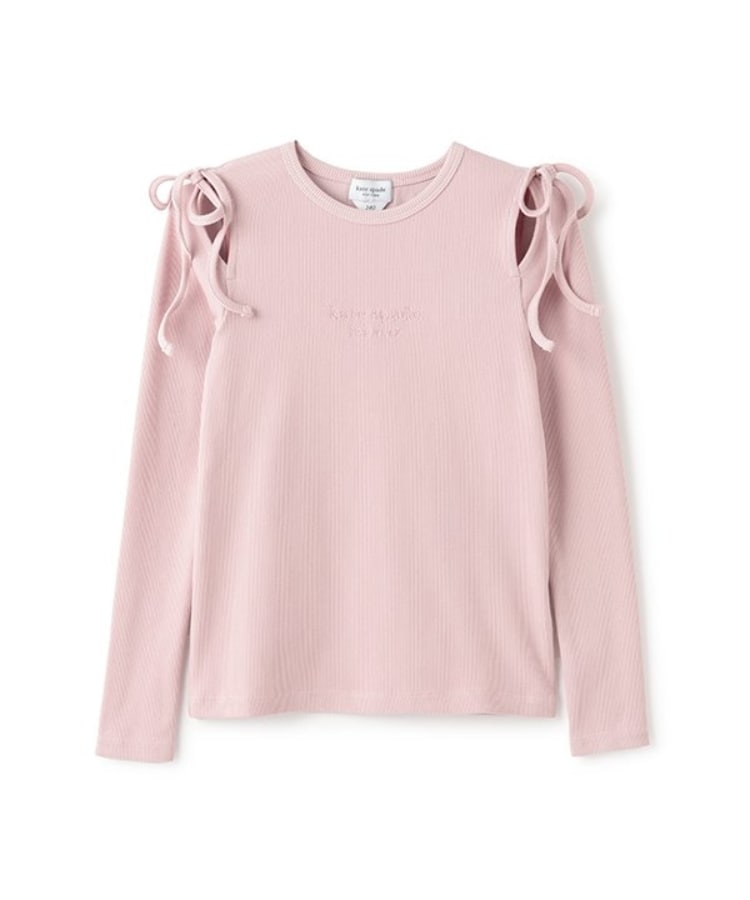 ケイト・スペード ニューヨーク キッズ(kate spade NEW YORK)のガールズ ボウカットアウトカットソー ピンク(071)