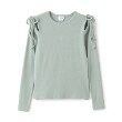 ケイト・スペード ニューヨーク キッズ(kate spade NEW YORK)のガールズ ボウカットアウトカットソー グリーン(025)