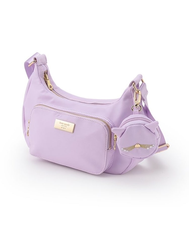 ケイト・スペード ニューヨーク キッズ(kate spade NEW YORK)のキャットポーチつきクロスボディバッグ パープル(083)
