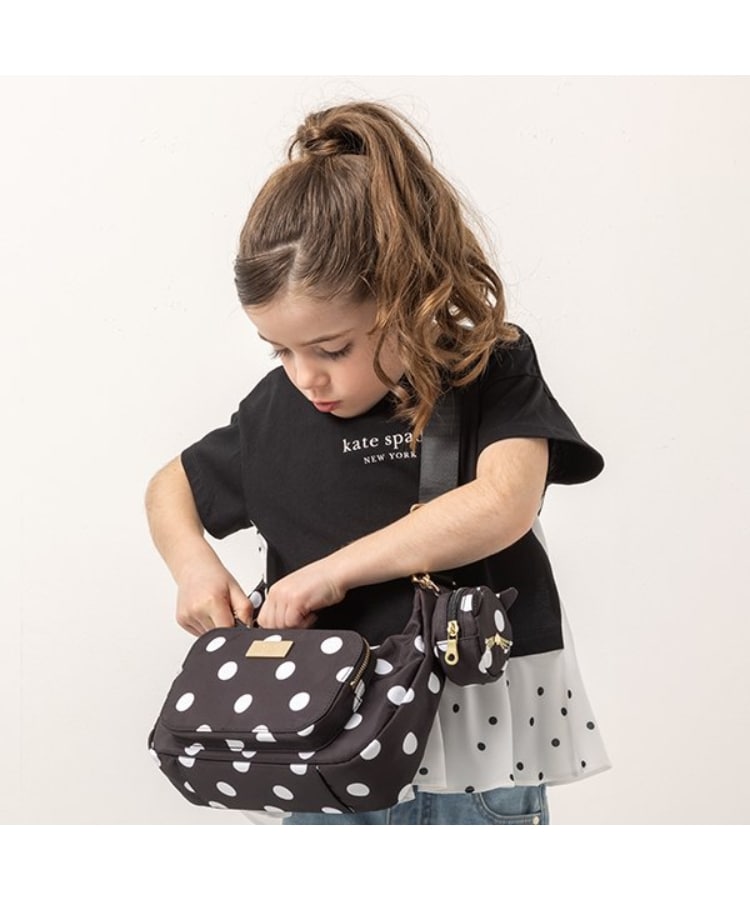 ケイト・スペード ニューヨーク キッズ(kate spade NEW YORK)のキャットポーチつきクロスボディバッグ オフホワイト(003)