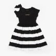 ケイト・スペード ニューヨーク キッズ(kate spade NEW YORK)の【人気商品再入荷】【直営店で取り扱い無し】ガールズ ボウストライプワンピース ブラック(219)
