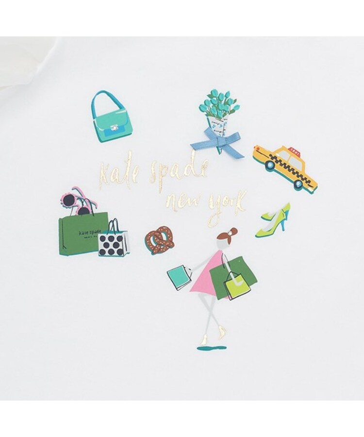 ケイト・スペード ニューヨーク キッズ(kate spade NEW YORK)の【人気商品再入荷】【直営店で取り扱い無し】トドラー シティショッピングTシャツ5