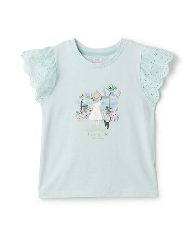 ケイト・スペード ニューヨーク キッズ(kate spade NEW YORK)のガールズ ガーデンガールTシャツ グリーン(025)