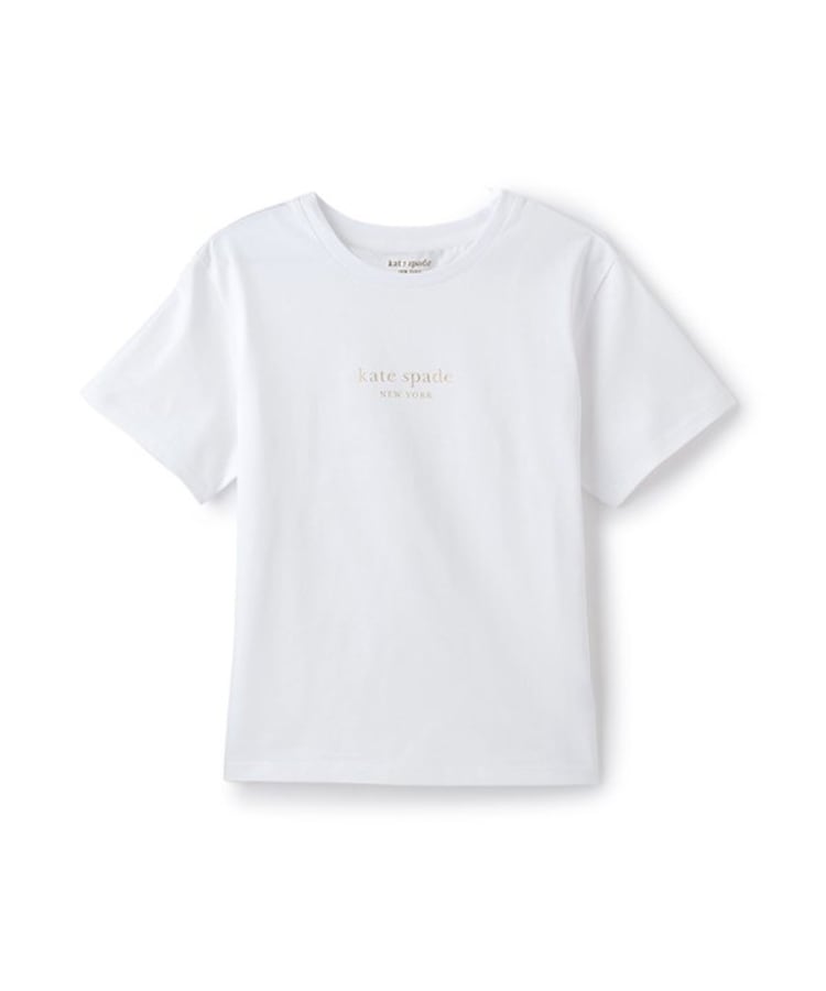 ケイト・スペード ニューヨーク キッズ(kate spade NEW YORK)のガールズ ベーシックロゴTシャツ オフホワイト(003)