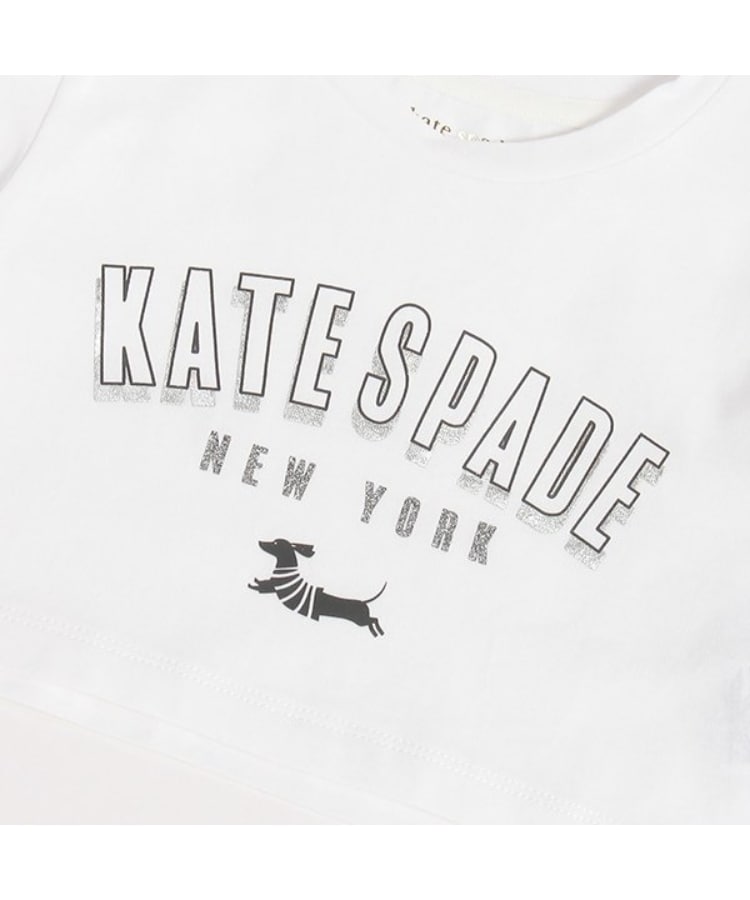 ケイト・スペード ニューヨーク キッズ(kate spade NEW YORK)の【人気商品再入荷】【直営店で取り扱い無し】トドラー ジャンピングドッグTシャツ&キャミソールセット6