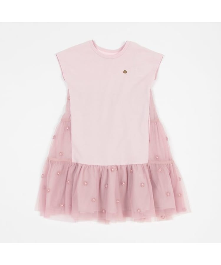 ケイト・スペード ニューヨーク キッズ(kate spade NEW YORK)の【人気商品再入荷】【直営店で取り扱い無し】トドラー フラワーチュールドッキングワンピース ピンク(071)