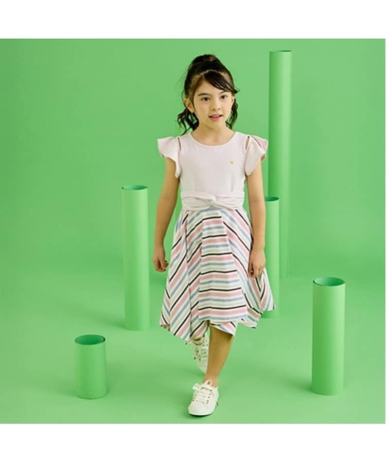 ケイト・スペード ニューヨーク キッズ(kate spade NEW YORK)のトドラー マルチストライプドッキングワンピース ピンク(071)