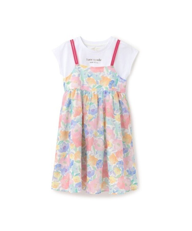 ケイト・スペード ニューヨーク キッズ(kate spade NEW YORK)のトドラー ガーデンキャミワンピース&Tシャツセット1
